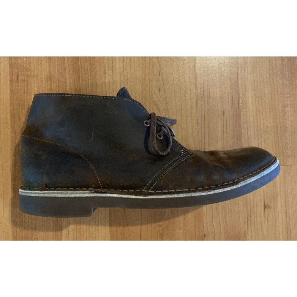 Clarks Chukka Boots Mens 11 M Brown Leather Distressed‎ Bushacre Heritage Rustic
